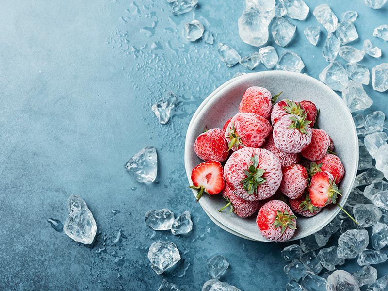 Store The Strawberries In The Freezer