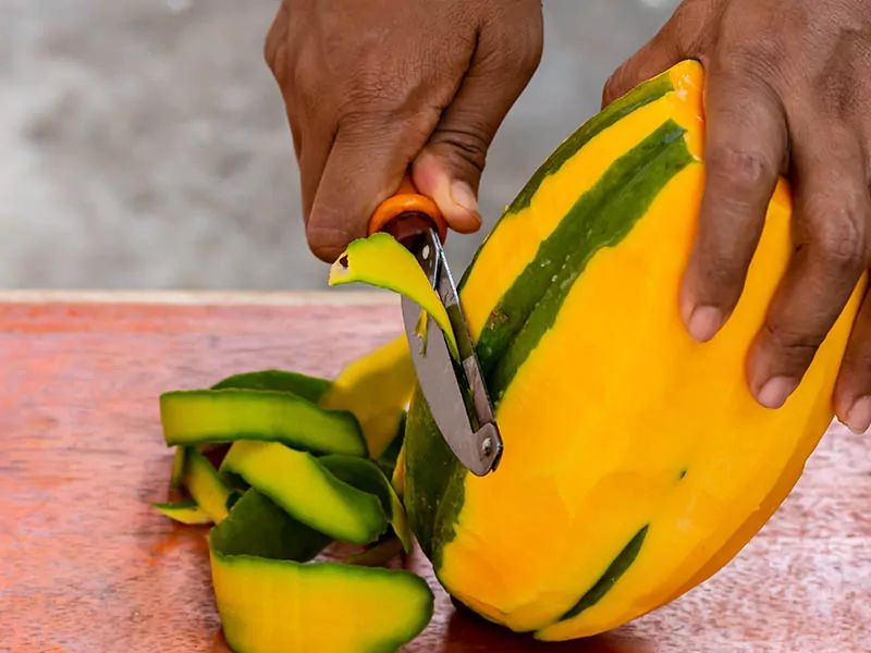 Using A Vegetable Peeler