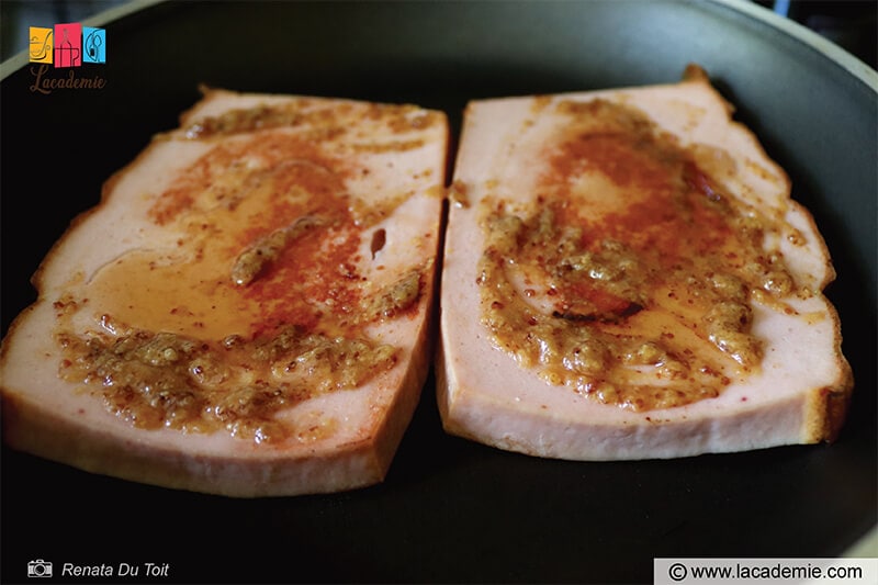 Ham Steaks Glazing Preparation