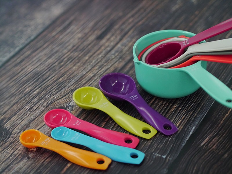 Set Colorful Measuring Cups Spoons