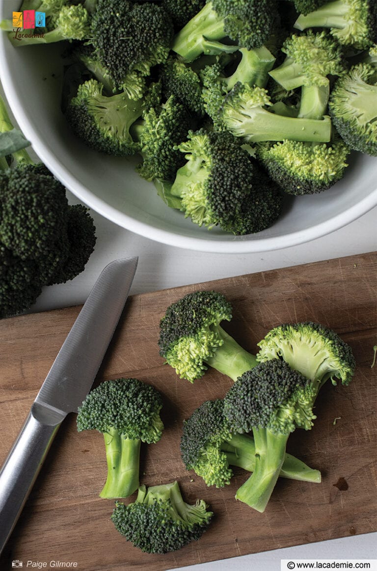 Cut Broccoli Florets Celery Onion