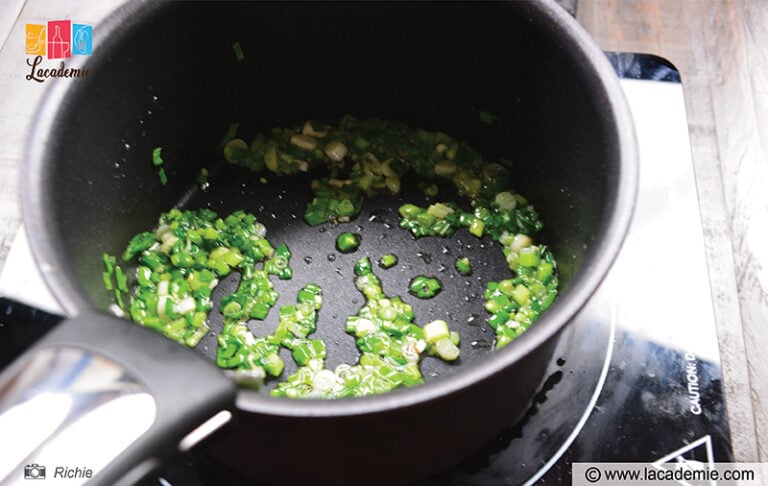 Add Chopped Scallion And Stir Well