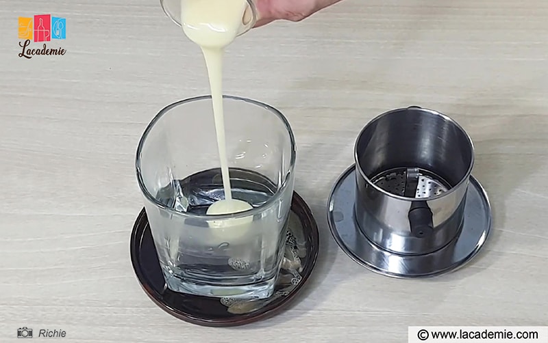 Condensed Milk Into The Glass