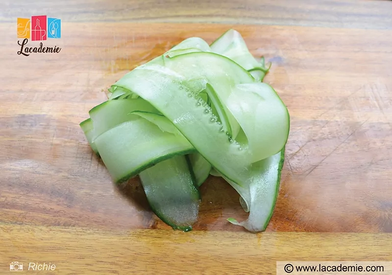 Peel The Cucumbers Into Long