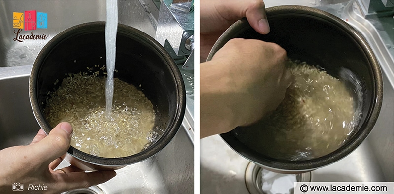 Water Will Wash The Rice Quite Effectively
