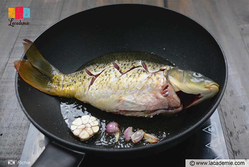 Carp With Some Slices Of Garlic