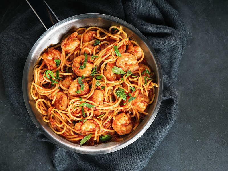Spaghetti Shrimps Tomato