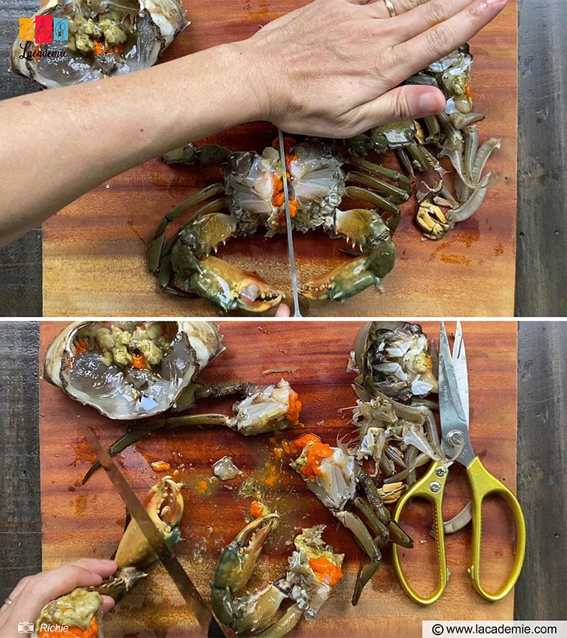 Cut The Crab Into Pieces