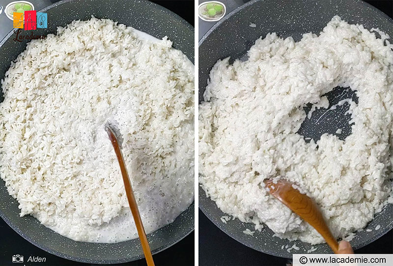 Pour Rice Into A Large Pan