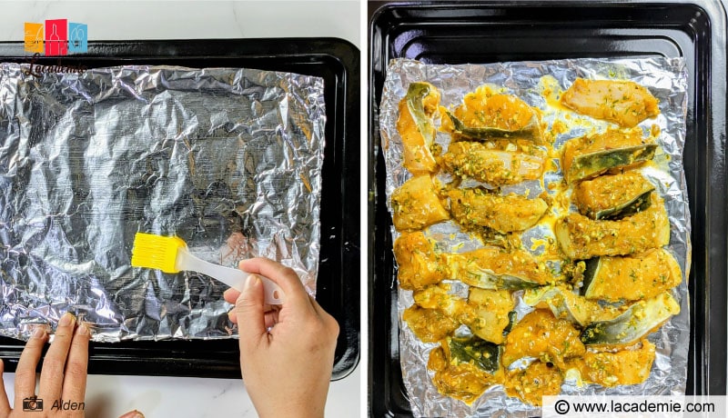 Baking Tray With Aluminum Foil
