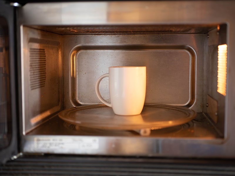 Coffee Cup Open Microwave