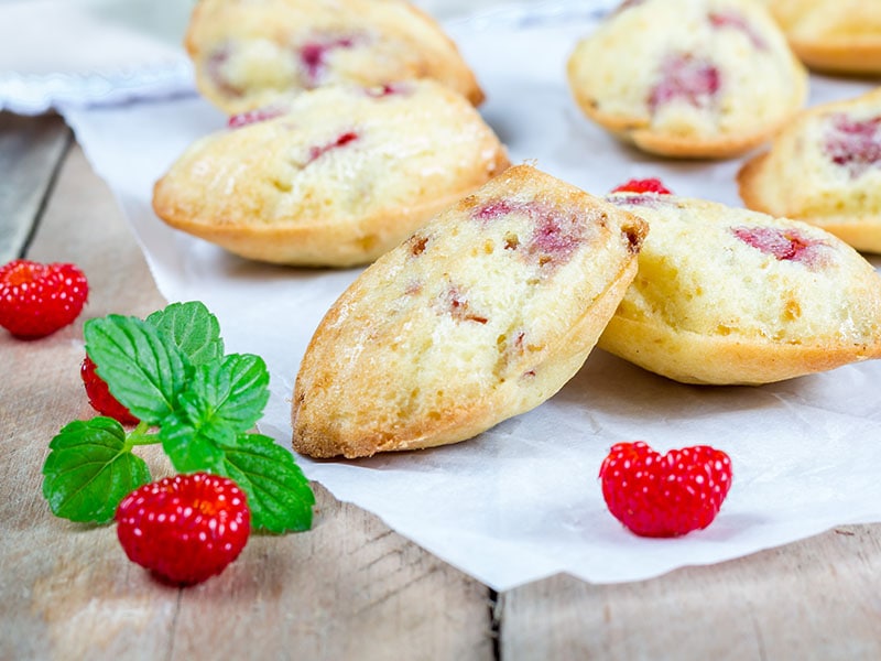 Cookie Raspberry On Parchment Paper