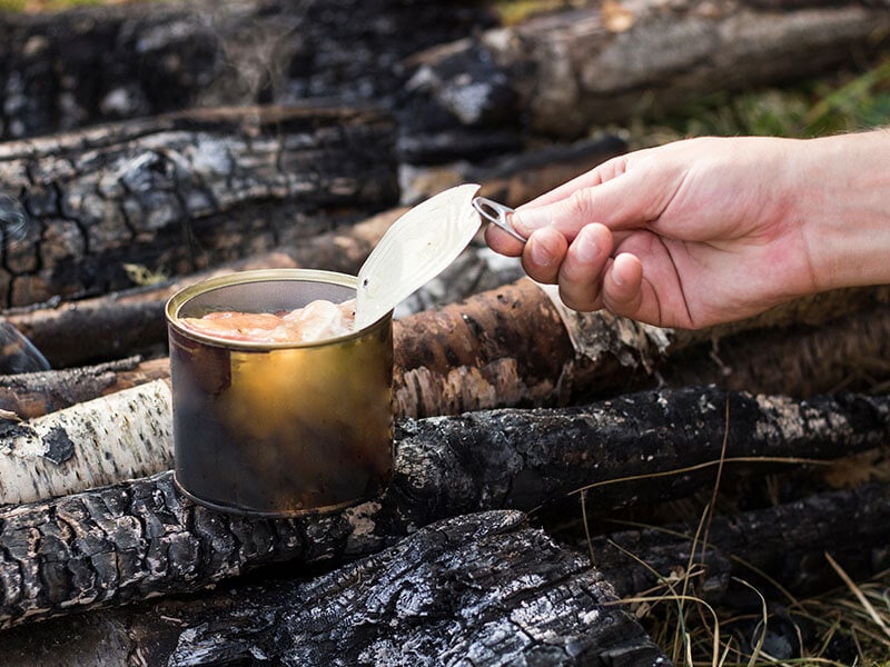 Fire Reheating Meat