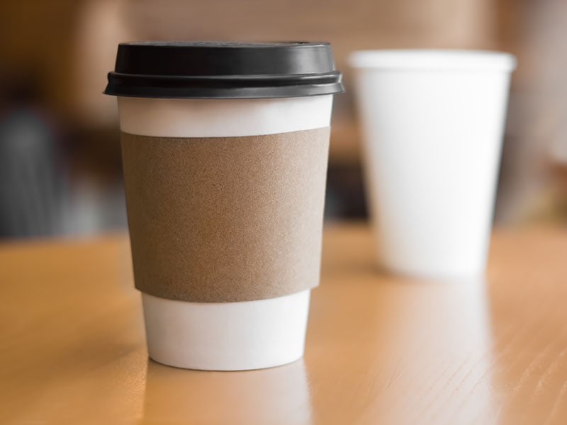 Two Paper Coffee Cups