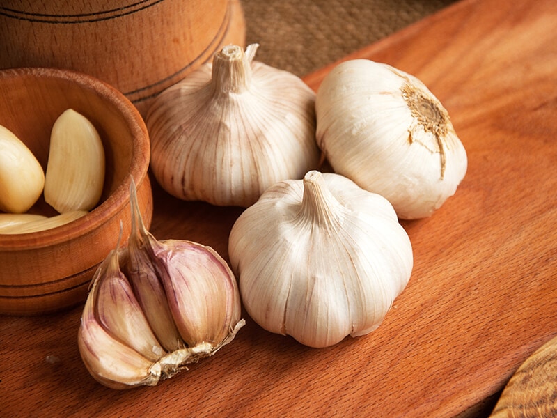 Garlic And Garlic Sliced Clove Bulb