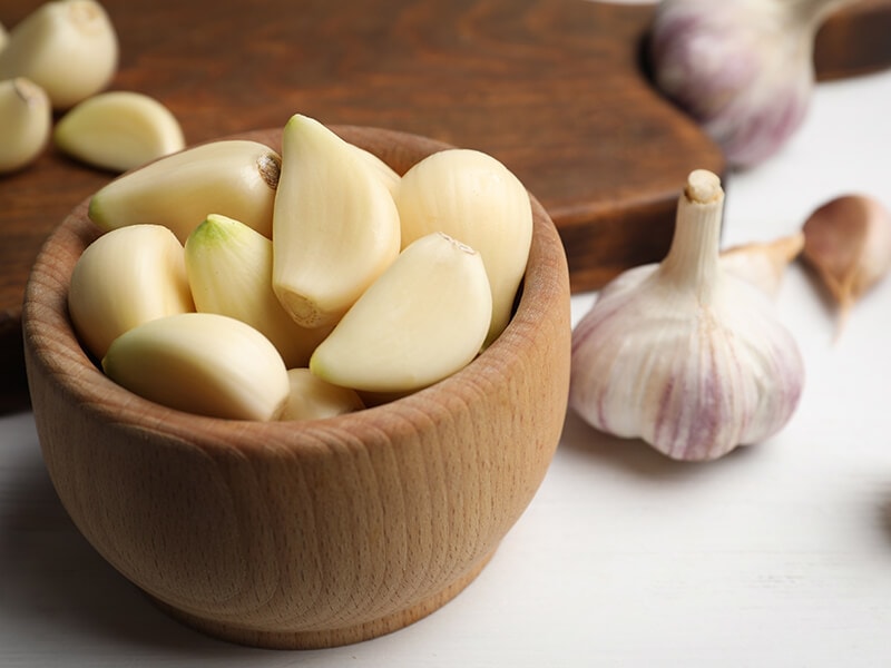 Garlic On White Table