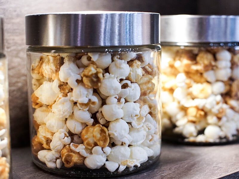 Popcorn Glass Jar