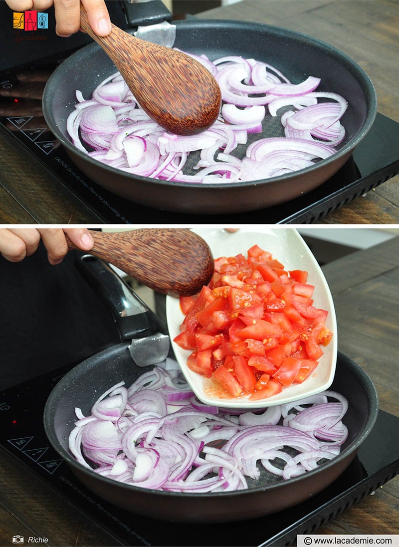 Add The Tomatoes And Stir Well