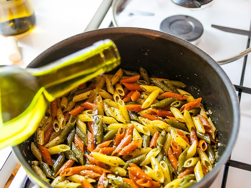 Adding Wine In Penne Pasta