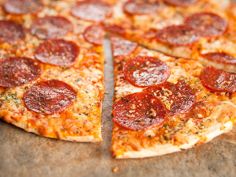 Baked Thin Crust Pepperoni