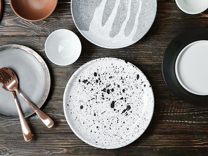 Ceramic Tableware On Table