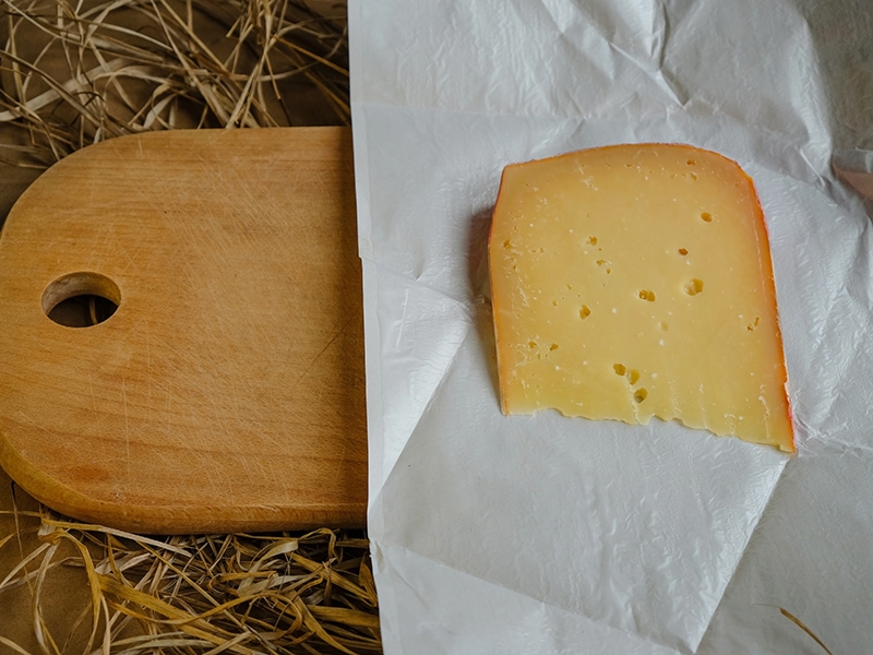 Cheese On Waxed Wrapping Paper