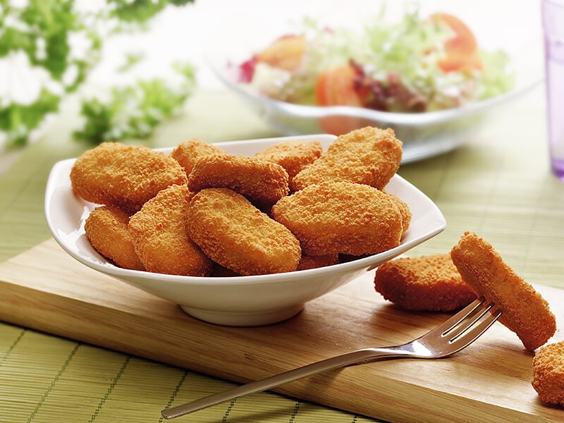 Chicken Nuggets White Bowl