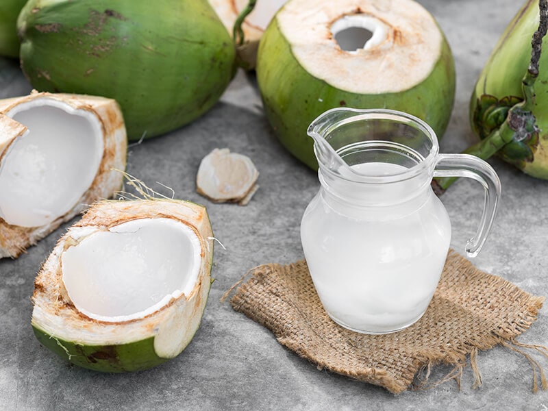 Coconut Juice On Cement