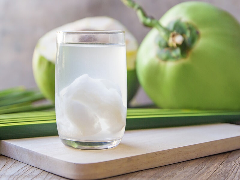 Coconut Water In Glass