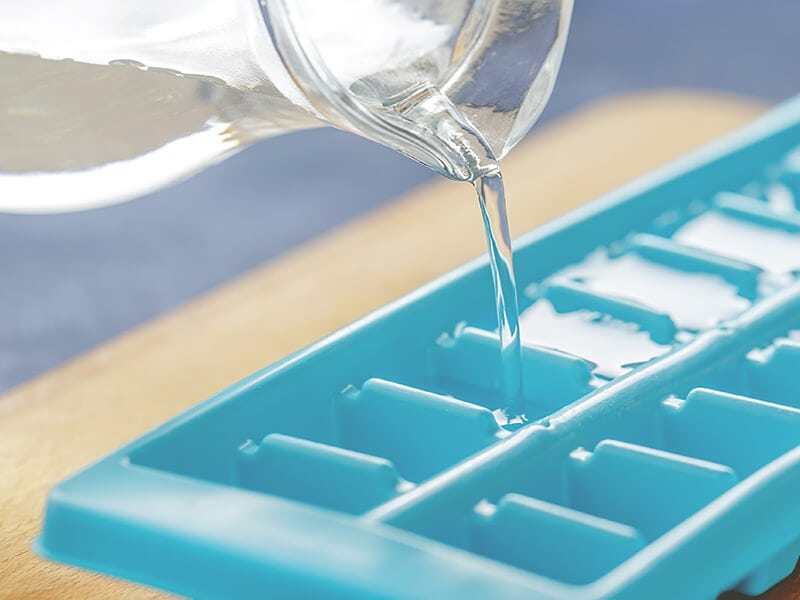 Coconut Water In Ice Cube Trays