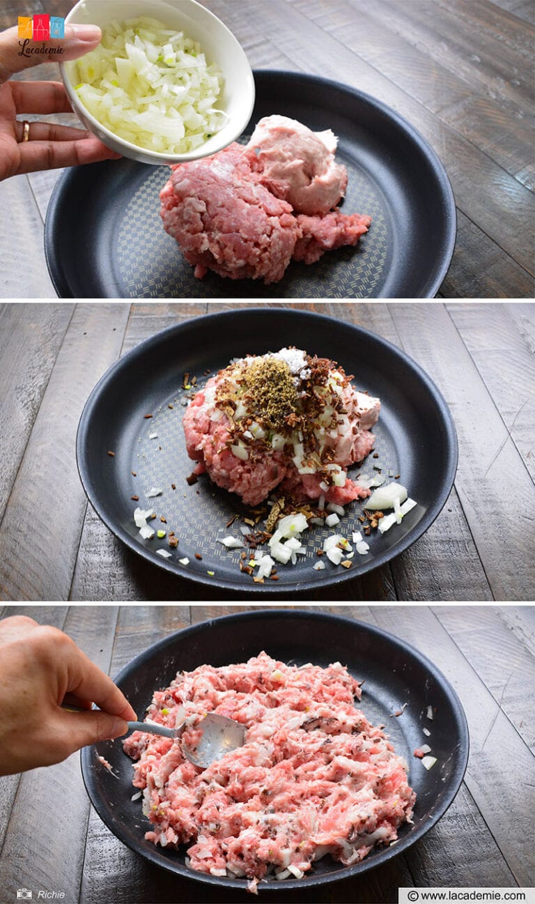 Combine The Ground Pork