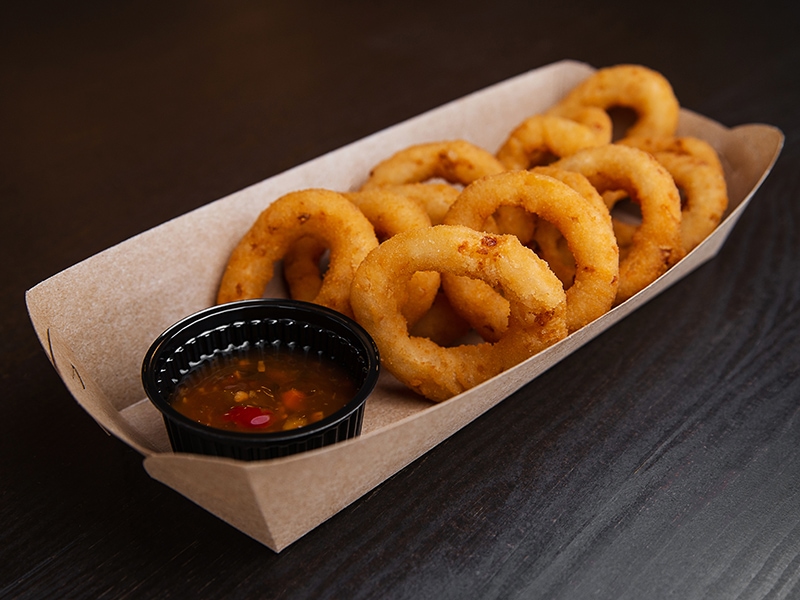 Fried Onion Rings Paper Plate