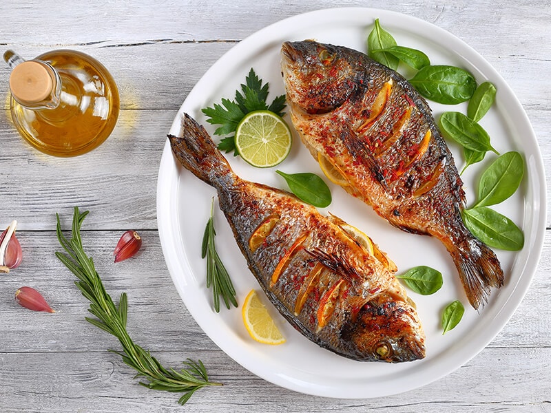 Frying Sea Bream Fish