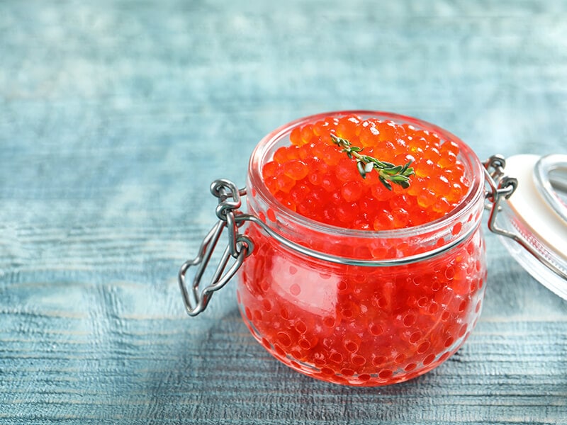 Glass Jar Red Caviar