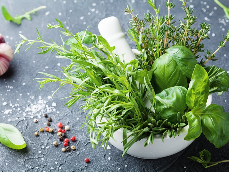 Green Garden Herbs Bowl