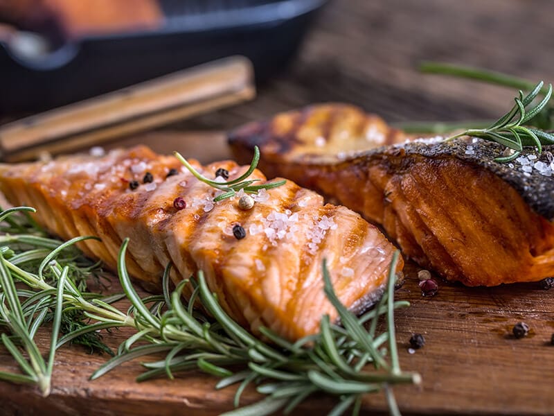 Grilled Salmon Fillets Salt