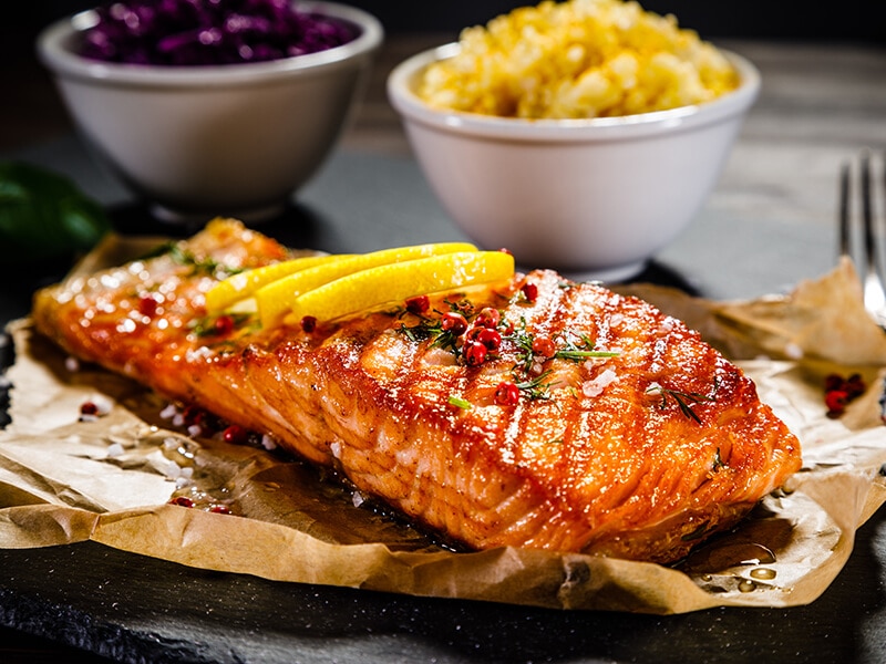 Grilled Salmon Vegetables