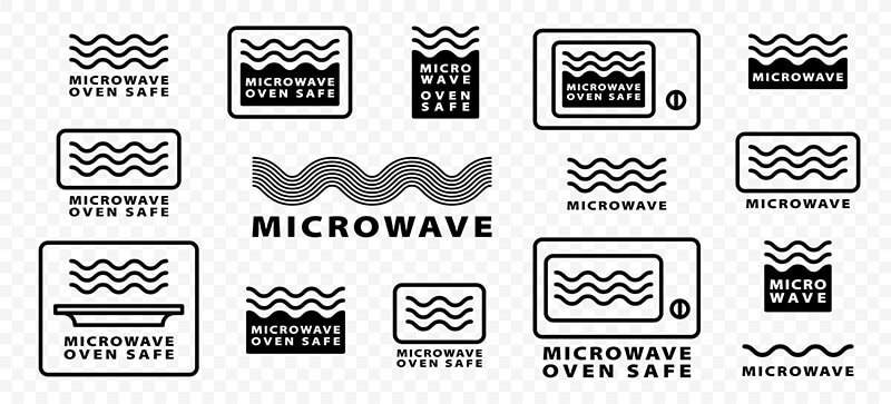 Microwaves Flat Linear Icons