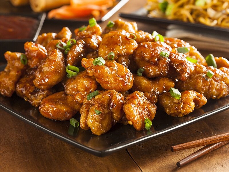 Orange Chicken Green Onions