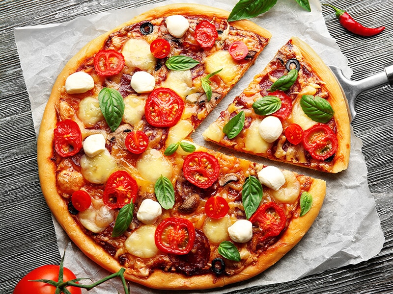 Pizza And Tomatoes