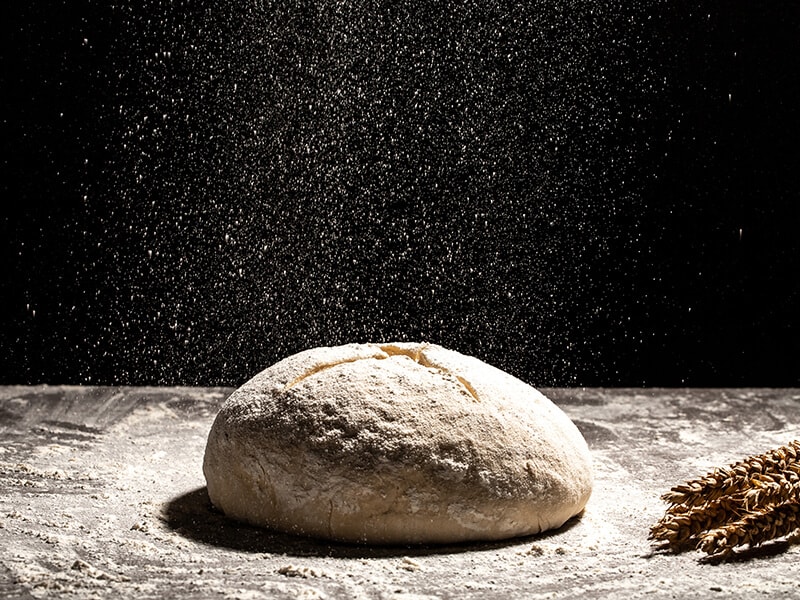 Pizza On Floured Surface