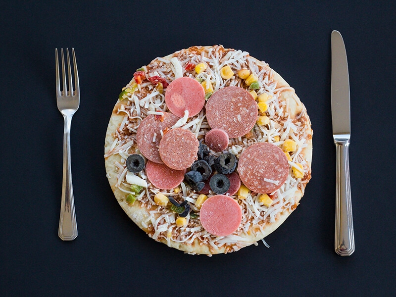 Pizza With Fork And Knife