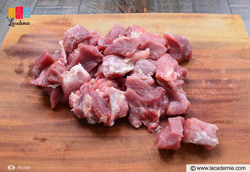 Pork Into Smaller Pieces