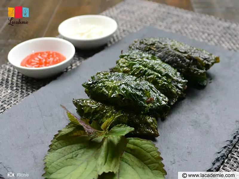 Pork Rolls In Wild Betel Leaves (Chả Thịt Cuốn Lá Lốt)