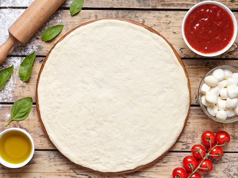 Raw Dough Preparation Pizza