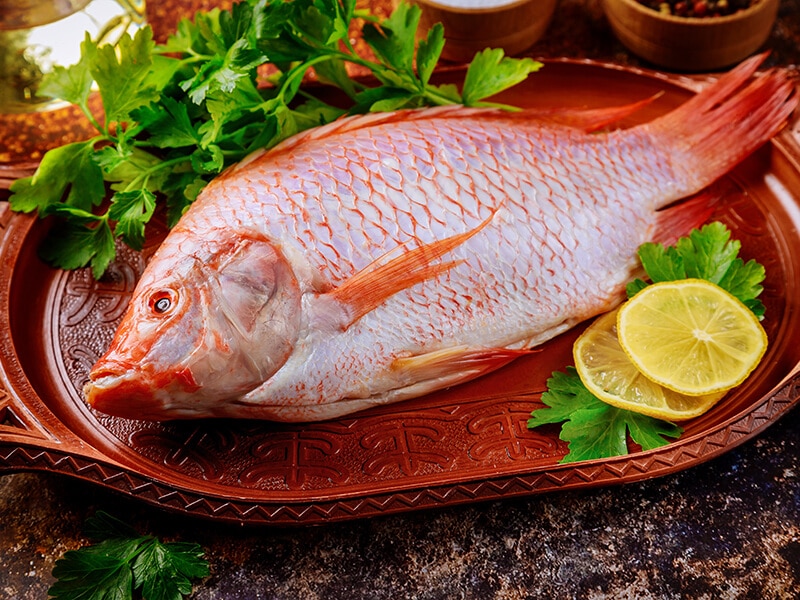 Red Raw Tilapia Fish