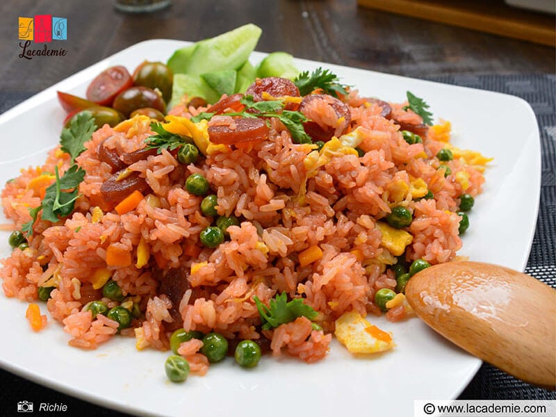 Vibrant And Tasty Red Vietnamese Fried Rice