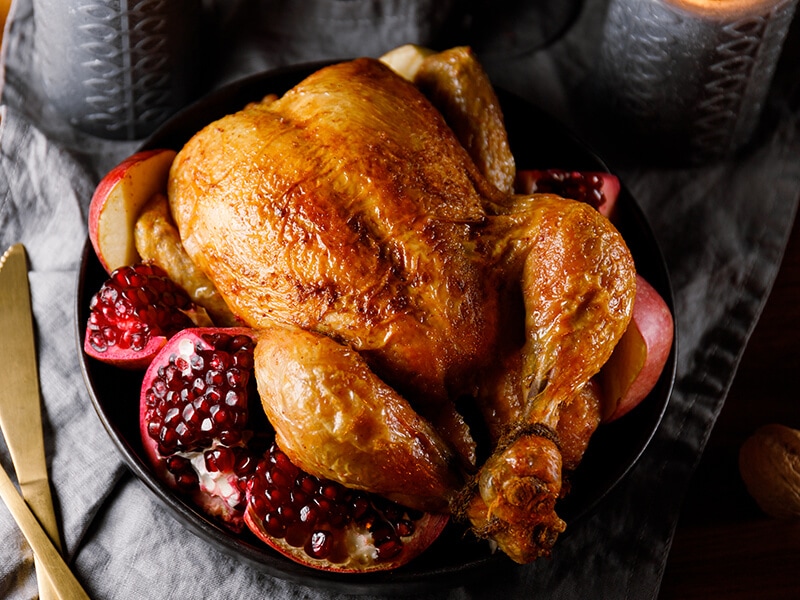 Roast Chicken With Pomegranate