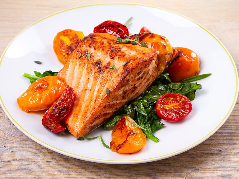 Salmon Fillet With Spinach