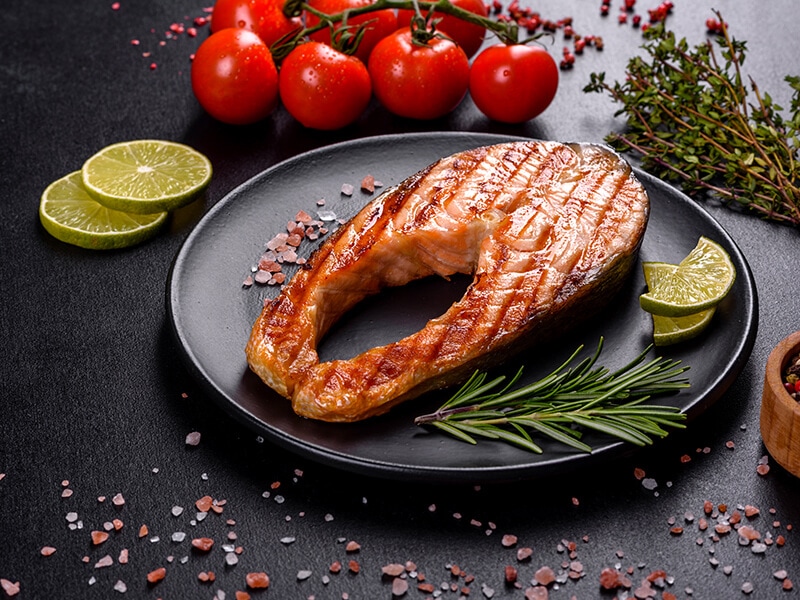 Salmon Steak With Spices